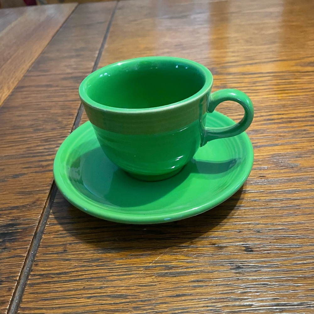 Fiesta Green Cup and Saucer Set